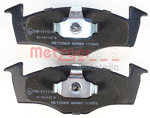 METZGER 1170072 Bremsbelagsatz, Scheibenbremse